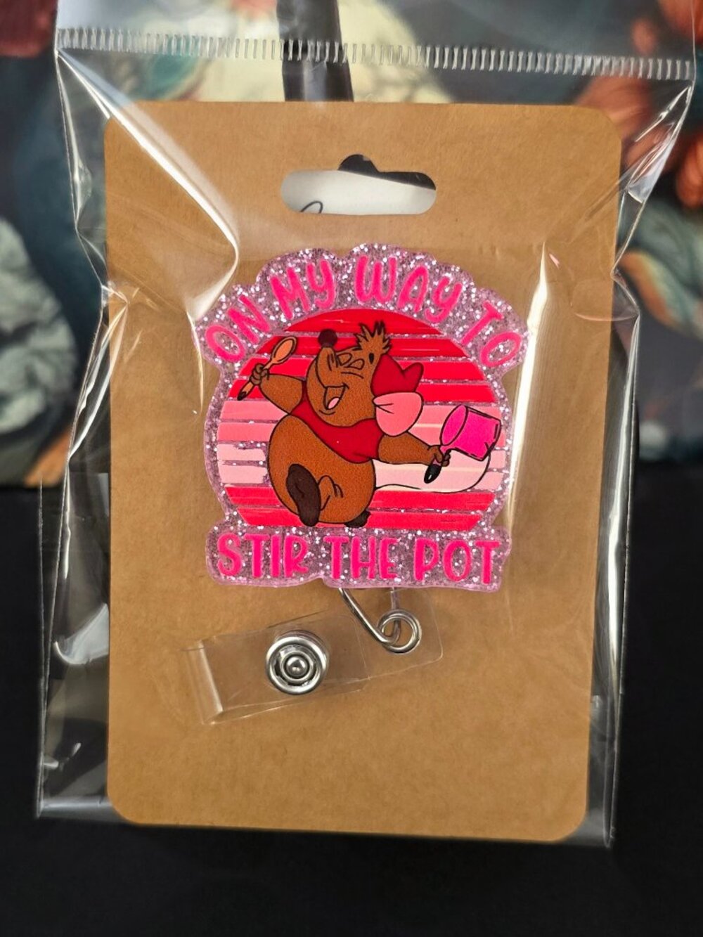 Stir the Pot Novelty Acrylic Badge Reel ID Holder